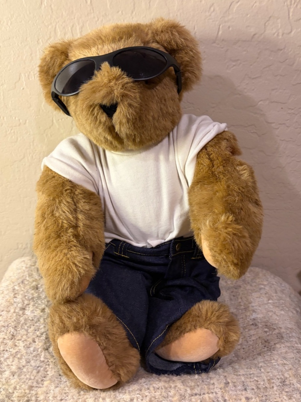 Vermont Teddy Bear Co Plush Bear w/Sunglasses Tattoo 18” Stuffed Animal Gift